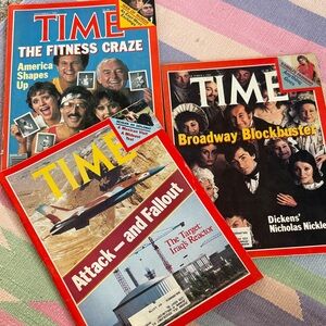 Vintage TIME Magazine Collection lot of 3 history war politics culture 1981
